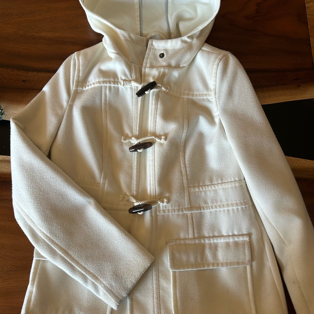 Old Navy Women's Cream Toggle Trench Coat